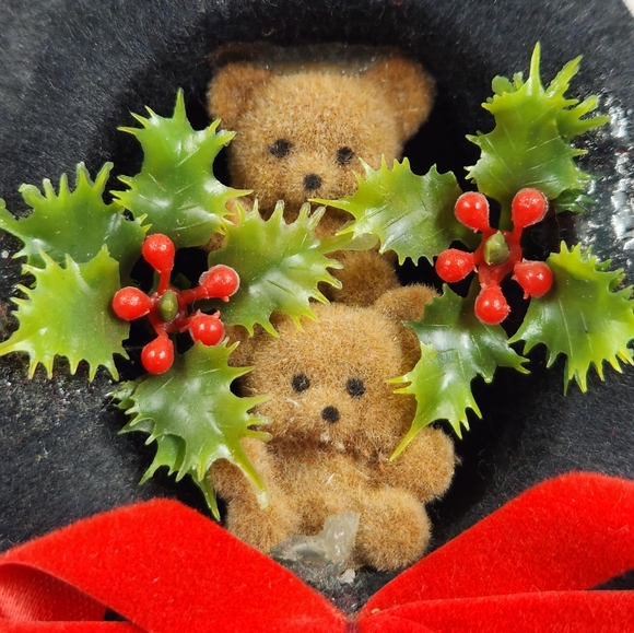 Two Vintage Decorated Top Hat Ornaments Vtg Handmade - Picture 9 of 12